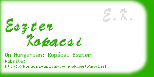 eszter kopacsi business card